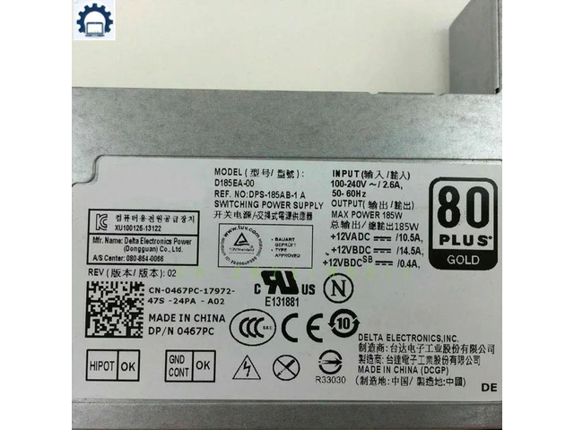 For Optiplex 9030 23' 5348 AIO All In One 185W Power Supply B185EA-00 D185EA-00 H185EA-00 0N28RM N28RM 0467PC 467PC 0D6V04
