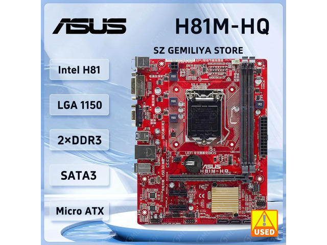H81M-HQ LGA 1150 Motherboard DDR3 Motherboard 16GB H81 PCI-E 2.0 SATA III USB3.0 Micro ATX For Core i3-4160T i3-4360