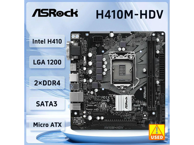 H410M-HDV Motherboard H410 LGA 1200 DDR4 64GB mATX support i3-10100 i3-10320 i5-10500 i9-10900 Gold G6500 cpu