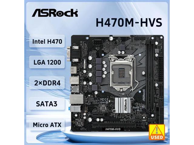 H470M-HVS Motherboard 1200 H470 DDR4 2933MHz 64GB Micro ATX NVMe SSD Micro ATX For i9-10900 i5-10400F G6405T cpu