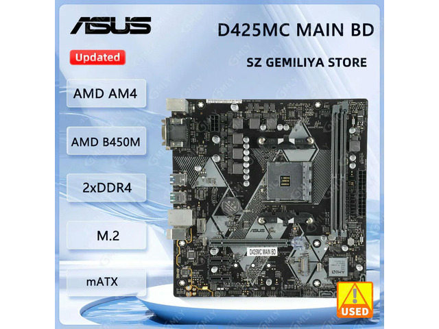 D425MC MAIN BD Motherboard 90PF01T0-R00010 B450M AM4 DDR4 32 GB M.2 support Ryzen 5 2400 4600 3600 1700 5700 cpu