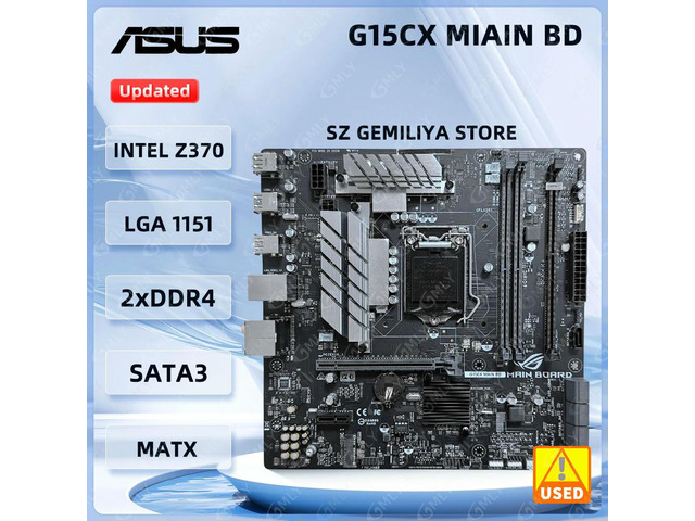 Z370 Gaming Motherboard LGA 1151 DDR4 XMP 2.0 ROG STRIX G15CX MAIN BD M.2 support i5-8400 i7-8700 i3-8100 i7-9700K cpu mATX