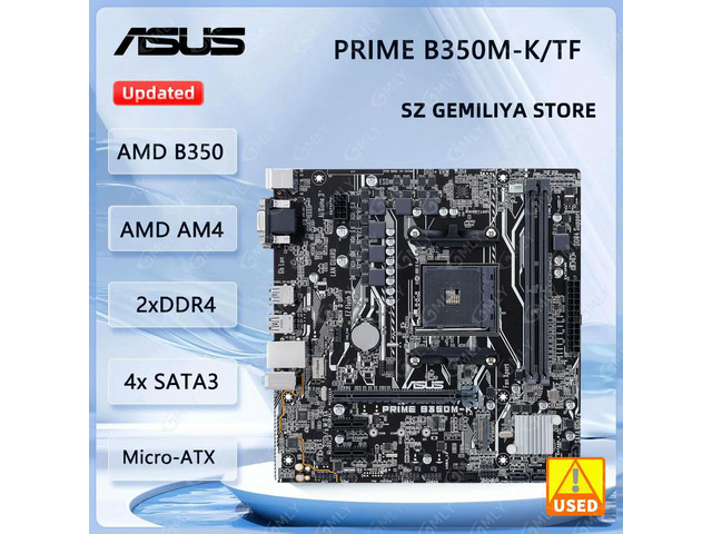 PRIME B350M-K/TF AM4 Motherboard AM4 B350 DDR4 32GB Micro-ATX support Ryzen 3 2200GE 2200GE 4355G 2600 5600G cpu