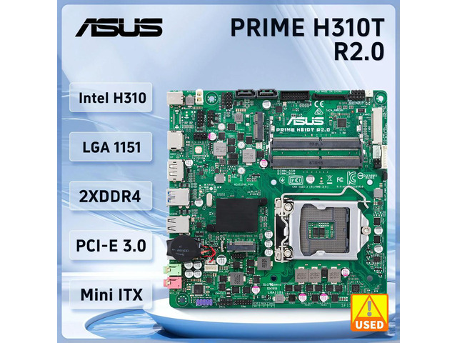PRIME H310T R2.0 Motherboard H310 DDR4 32GB support for 9th/8th Gen Core cpu USB 3.1 HDMI Mini ITX