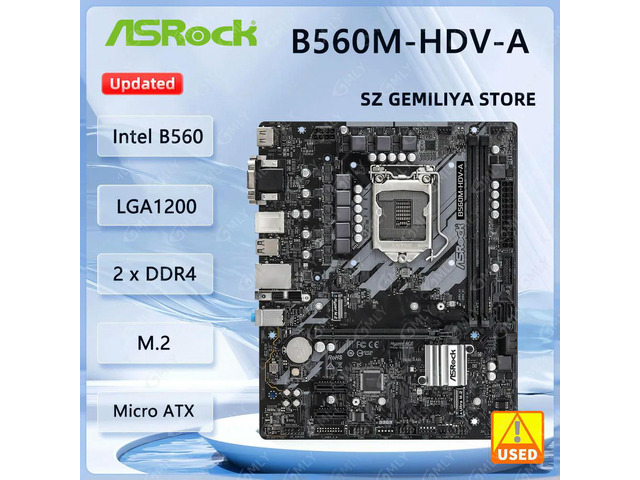 B560M-HDV-A Motherboard LGA1200 M.2 B560 2x DR4 64GB support i5-11400F i9-10900 i5-10500 i9-10900 cpu