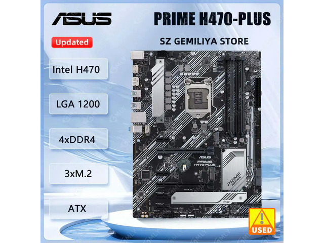 PRIME H470-PLUS Motherboard LGA 1200 B460 support i7-10700F 10400F 10100F cpu DDR4 128GB HDMI DVI-D D-sub M.2 Micro ATX
