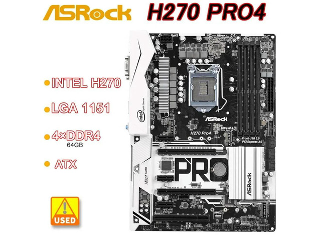 H270 PRO4 Motherboard H270 LGA1151 DDR4 64GB PCI-E 3.0 M.2 HDMI ATX Supports i5-7400 i3-7300 i7-6700 i3-6100 cpu