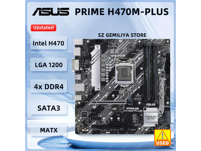 PRIME H470M-PLUS Motherboard LGA 1200 Chipset H470 DDR4 128GB M.2 support Core i3-10105 i5-10400 i5-11500 i7-10700 i9-11900