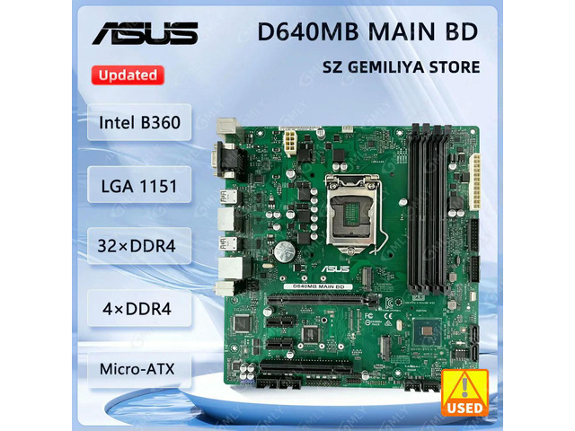 D641MD MAIN BD Motherboard B360 LGA 1151 DDR4 32GB Micro-ATX support Core i7-8700 i7-9700 i5-9400 i3-8300 cpu