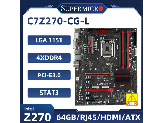 Z270 Motherboard C7Z270-CG-L Motherboard DDR4 2800(OC) 64GB ATX support i3-7100 i5-6500 i5-7600 i7-7700 G4560T