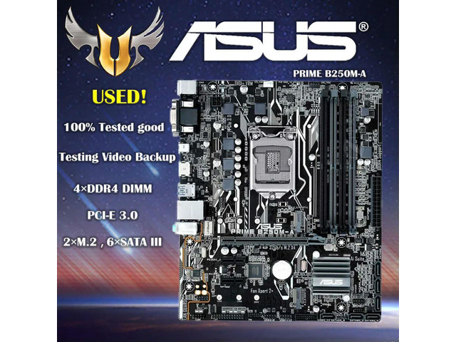 PRIME B250M-A Desktop B250 B250M DDR4 Motherboard LGA 1151 i7/i5/i3 USB3.0 SATA3