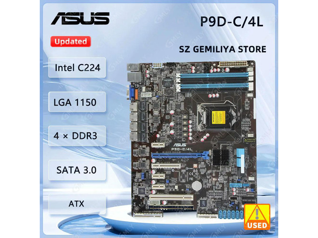 P9D-C/4L Motherboard LGA 1150 C224 4 × DDR3 32GB ATX support E31200 v3 E31220 v3 E31280 v3 1275L v3 cpu