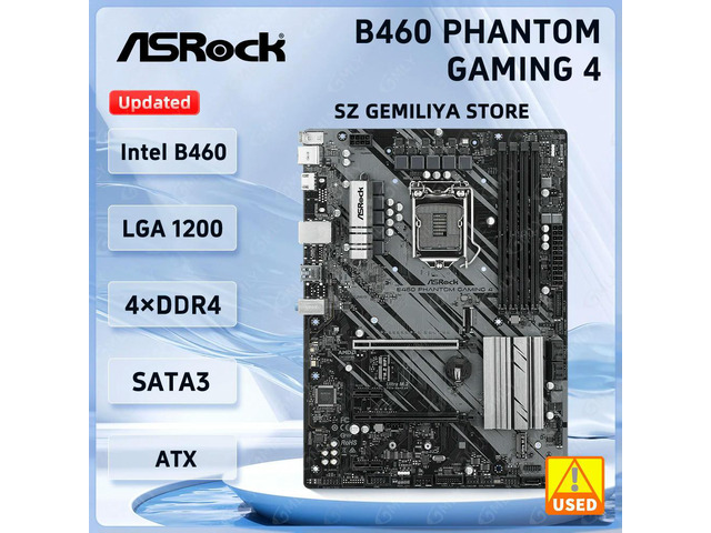 B460 Phantom Gaming 4 Motherboard B460 Motherboard LGA 1200 DDR4 M.2 ATX support i3-10105 i5-10400F i3-10100 cpu