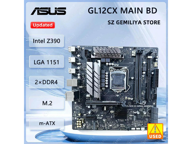 ROG GL12CX MAIN BD Motherboard Z390 2×DDR4 32GB mATX M.2 support Core i5-8600 i5-9400 i3-8300 i3-8100 i5-8400