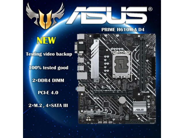 PRIME H610M-A D4 Motherboard Support 12th-Gen CPU DDR4 64GB PCIE4.0 Dual M.2 Socket H610 ATX Desktop Motherboard