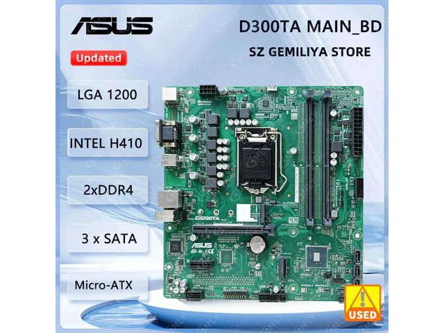 D300TA MAIN_BD Motherboard H410 LGA 1200 2×DDR4 Micro-ATX SATA 3.0 support i3-10100T i5-10500 i9-10900F G6600 cpu