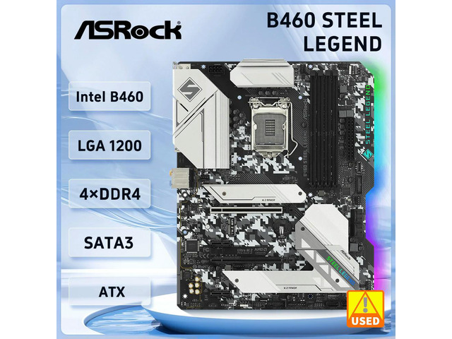 B460 STEEL LEGEND Motherboard LGA 1200 B460 support i7-10700F 10400F 10100F cpu DDR4 128GB M.2 Micro ATX