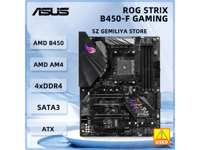 ROG STRIX B450-F GAMING B450 Motherboard AM4 DDR4 64GB For Ryzen 5 5600X 5500 4700 3600 3900 2600 5700 CPU M.2 ATX