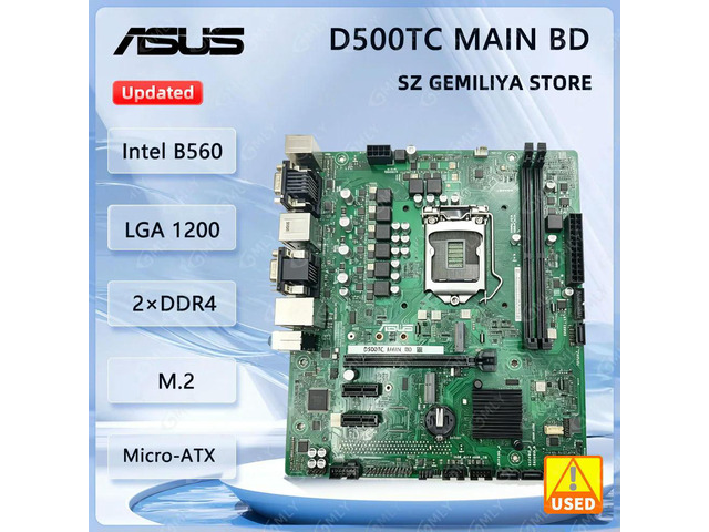 ExpertCenter D5 Tower D500TC MAIN BD Motherboard LGA 1200 DDR4 B560 Micro-ATX M.2 support i5-11600 i7-11700 i9-11900