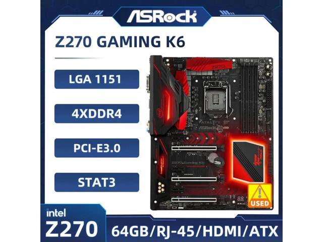 Z270 GAMING K6 Motherboard Z270 1151 DDR4 64GB support i5-7600 i5-6500 i3-7300 i7-7700 i5-6400 i3-6100 cpu ATX