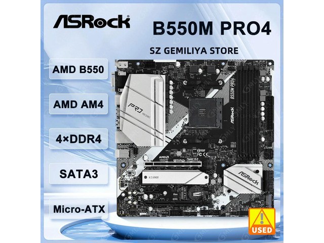 B550M Pro4 Motherboard Socket AM4 B550 support Ryzen 5 5600 4500 3200G 3600 5700X cpu DDR4 128GB NVMe SSD Micro ATX