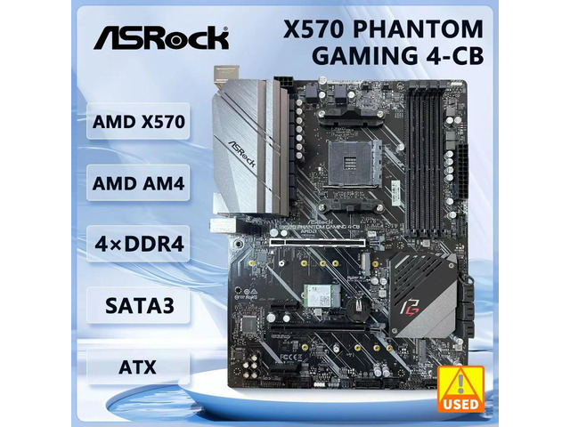 X570 PHANTOM GAMING 4-CB motherboard AM4 X570 DDR4 128GB Hyper M.2 ATX support Ryzen 5 5600X 4100 1600 3600 cpu