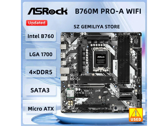 B760M Pro-A Motherboard B760 Motherboard LGA 1700 DDR5 256GB Hyper M.2 Wi-Fi 6E support i9-14900 i5-14500 cpu