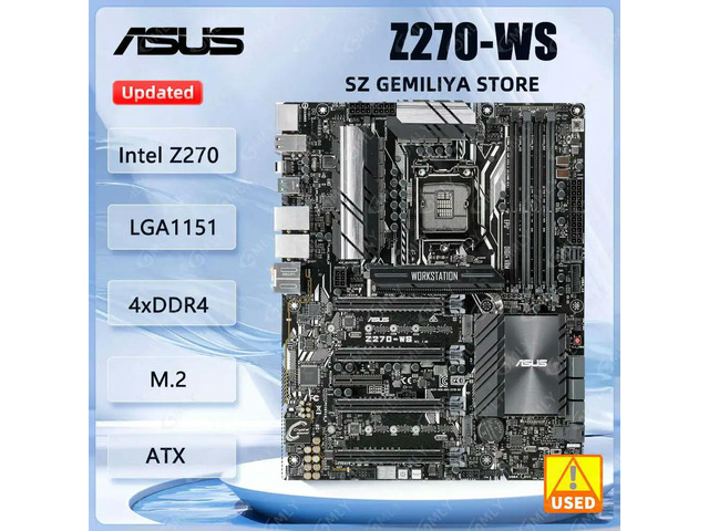 Z270-WS Server motherboard ntel Z270 LGA 1151 DDR4 3866MHz ATX support Core i3-6320 6400 7600 7700 G4560 6100 cpu