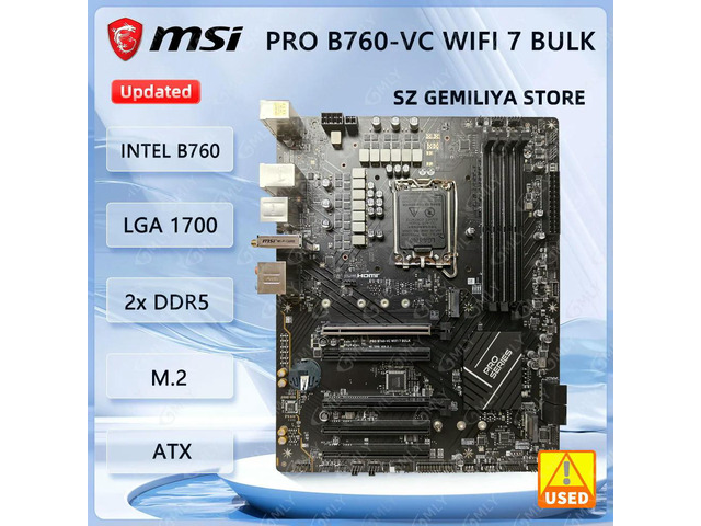 PRO B760-VC 7 BULK Motherboard B760 LGA1700 DDR5 256GB ATX support i9-14900 i5-14500 i7-13700 i9-12900 cpu
