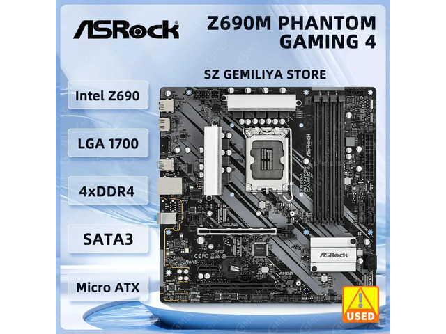 Z690M PHANTOM GAMING 4 Motherboard Z690 LGA1700 support 14900F 14700 13400 13600KF 12400 cpu DDR4 128GB M.2 cpu