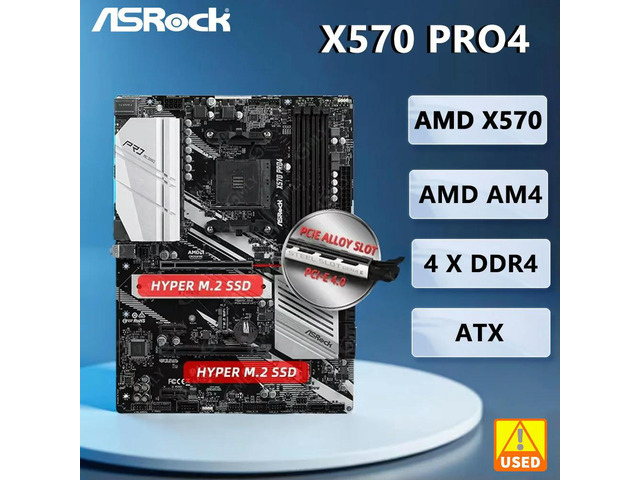 X570 Motherboard X570 PRO4 Socket AM4 DDR4 128GB supports 5700 5900 5600 3400 4300 2600 3800 cpu ATX M.2
