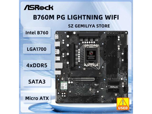 B760M PG LIGHTNING Motherboard B760 LGA1700 DDR5 256GB support 14900 14490 13700 13400 12900 cpu
