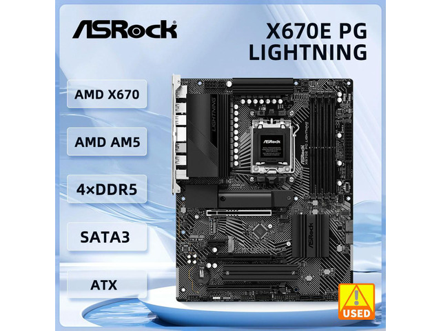 X670 Motherboard X670E PG LIGHTNING Sokcet AM5 DDR5 192GB support 7900X 7600 8300GE 9950 8700F 7700 cpu NVMe SSD