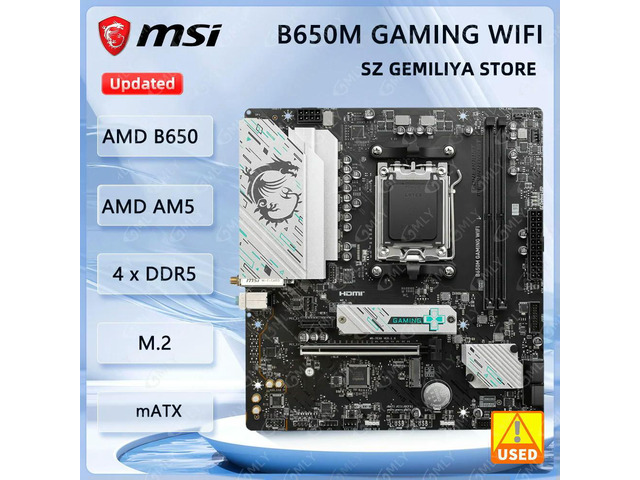 B650M GAMING Motherboard Socket AM5 B650 Motherboards Support Ryzen 9 7900X 8700G 7500 8500 7950 cpu DDR5 128GB