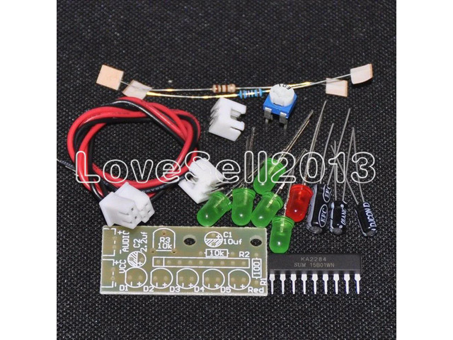 1Set Elektronika KA2284 DIY Kits Audio Level Indicator Suite Trousse Electronic Parts 5mm RED Green LED Level Indicating 3.5-12V