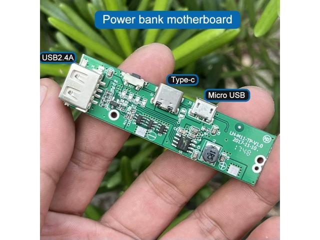diy electronic power bank motherboard with Type-c Micro USB socket dual USB2.4A