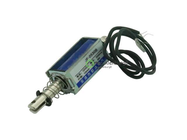 Durable ZYE1-0530 Open Frame Style Solenoid Coil DC 12V 1A 10mm Stroke Miniature Push Pull Type Electromagnet