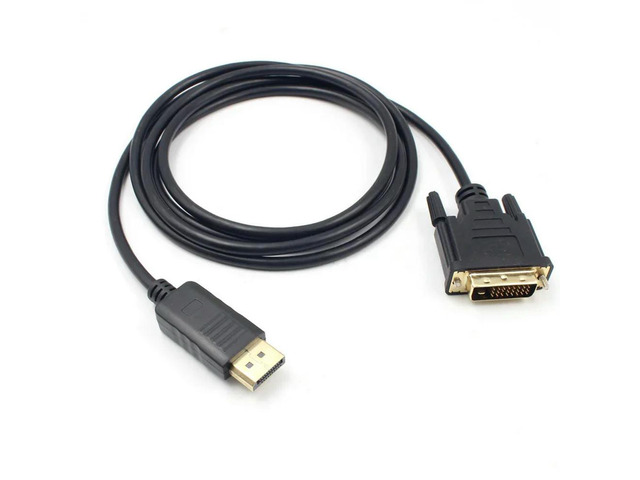 DP Display-port Displayport To DVI Cable 1.8M DP To DVI Adapter Cable Converter Displayport In To DVI 24+1 Out for
