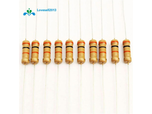 200Pcs 1/4W Carbon Film Resistors Assorted Kit 1K Ohm 0.25W 5% Carbon Film Resistors Resistance 100% Origin
