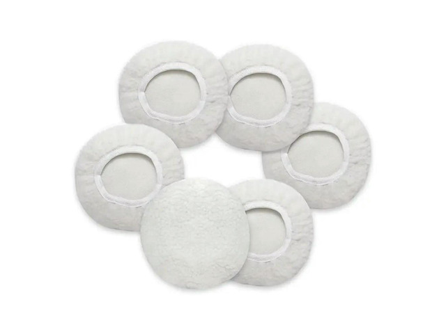 Elastic Band Reusable And Washable,For Car l Furniture For Detailing 9-10' Buffing Pads, Lamb Fleece Bonnets Snug Fi