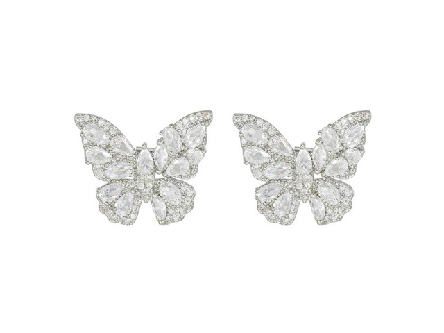2025 Stylish Zircon Butterfly Ear Clip ly Fit for Freeclip 1/2 Headphones Charm Without Affecting Sound