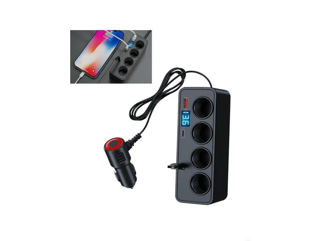 Highly Speed 6Port Car 120W Type C USB For 12-24V Car Long Drive Group Travel And Work Commutes