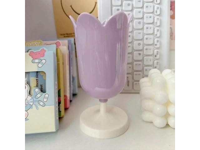 Flower Pen Holder Pen Decorations, Makeup Brush Bucket, Mother'S Day Tulip Pen Holder Gift