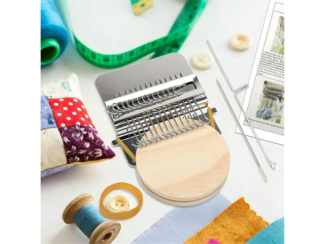 Knit Patch Kit Darning Loom, Mini Knitpatch Loom for Mending Jeans, Socks & Clothes DIY Weaving Arts