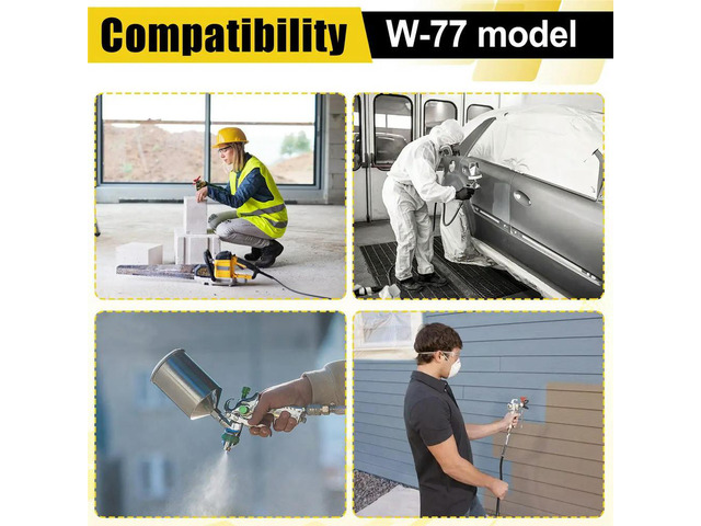 W-77 Spray Gun Nozzle, Needle + Air Cap Kits 2.0/2.5/3.0mm, W77 Paint Spray Gun 2.5mm