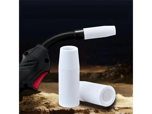 uyuy 14pcs MB15ak Mig Coated Anti-Spill Welding Nozzle European Airless Welding Accessories Ceramic Protective Cover 1.2mm