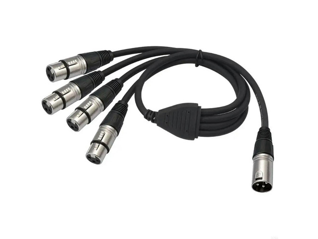 2025 3Pin XLR Connectors Cable 1 Male 4 Female l Construction Professional Sound Equipment Wide Device Compatibility