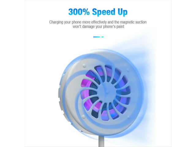 Mobile Phone Magnetic Charger Cooling Fan Cooler Radiator for Magsafe phones Charger Fan White