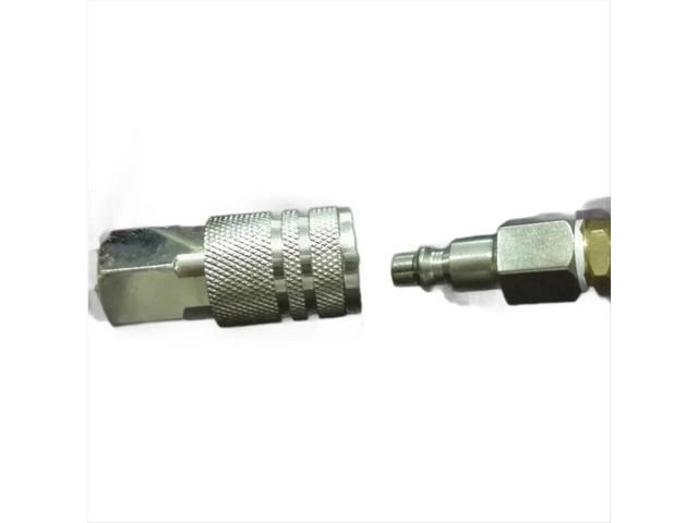 Air Hose,25ft Air Compressor Hose with Bend Restrictor,PE Recoil Air Hose with 1/4 Solid Pure Copper Quick Connect