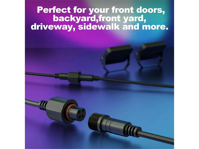 10FT Extension Cable for Govee Outdoor Flood Lights and Spot Lights,Waterproof 4Pin Extension Cord for Govee H7057 H7058
